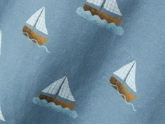 Print med sejlbåde på blå t-shirt fra Name It 13241249 spring lake